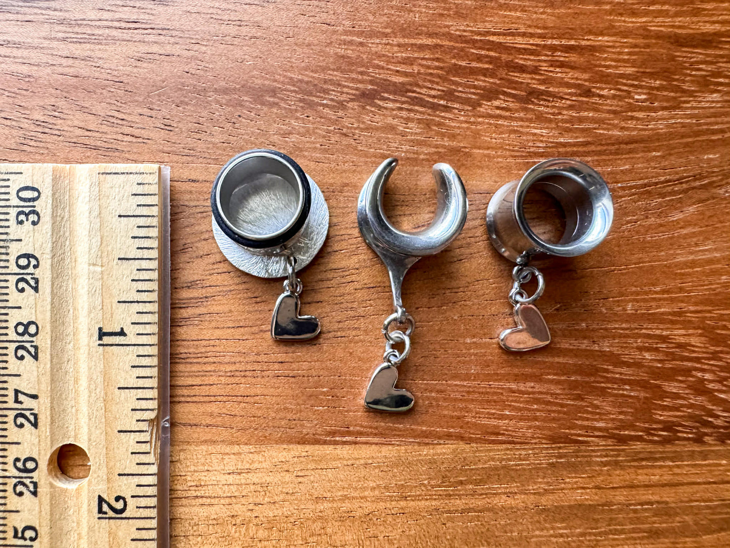 Rhodium Plated Mini Hearts