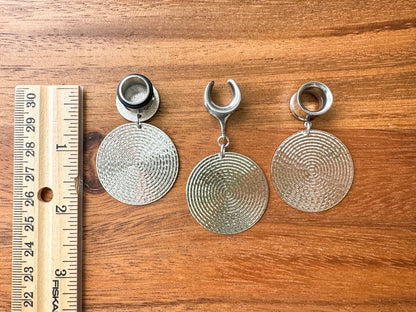 Rhodium Plated Textured Discs
