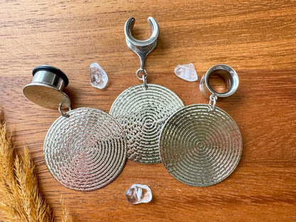 Rhodium Plated Textured Discs