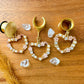 Romantic Floral Hearts Plug Earrings