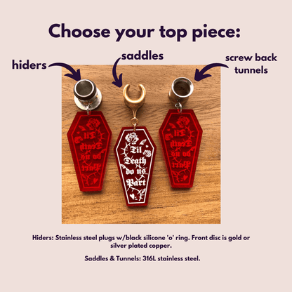 Acrylic Red "Vows" Coffin