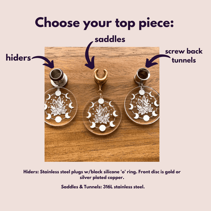  Acrylic Crystal Moon Phase Earrings