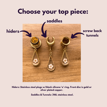  Gold Spring Resin Drop Earrings