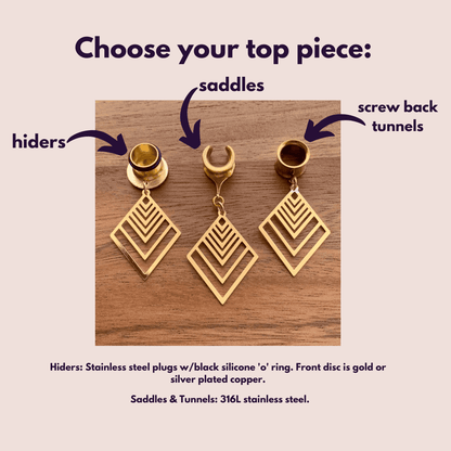 Diamond Shape Cutout Dangles