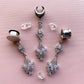 Silver Cz Embellished Dangles