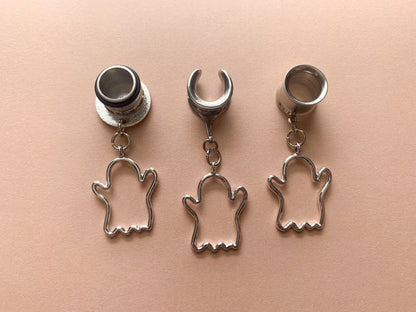 Silver Ghost Halloween Dangles
