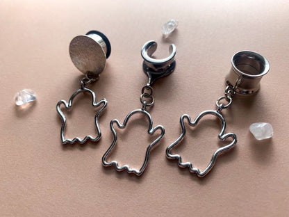Silver Ghost Halloween Dangles