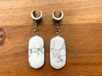 Silver Howlite Dangles