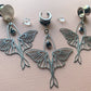 Silver Steel Luna Moth With Jewel Accent