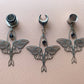 Silver Steel Luna Moth With Jewel Accent