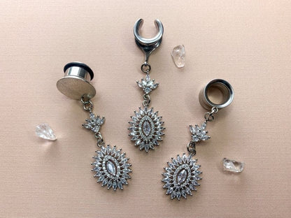 Radiant Silver Bridal Dangles