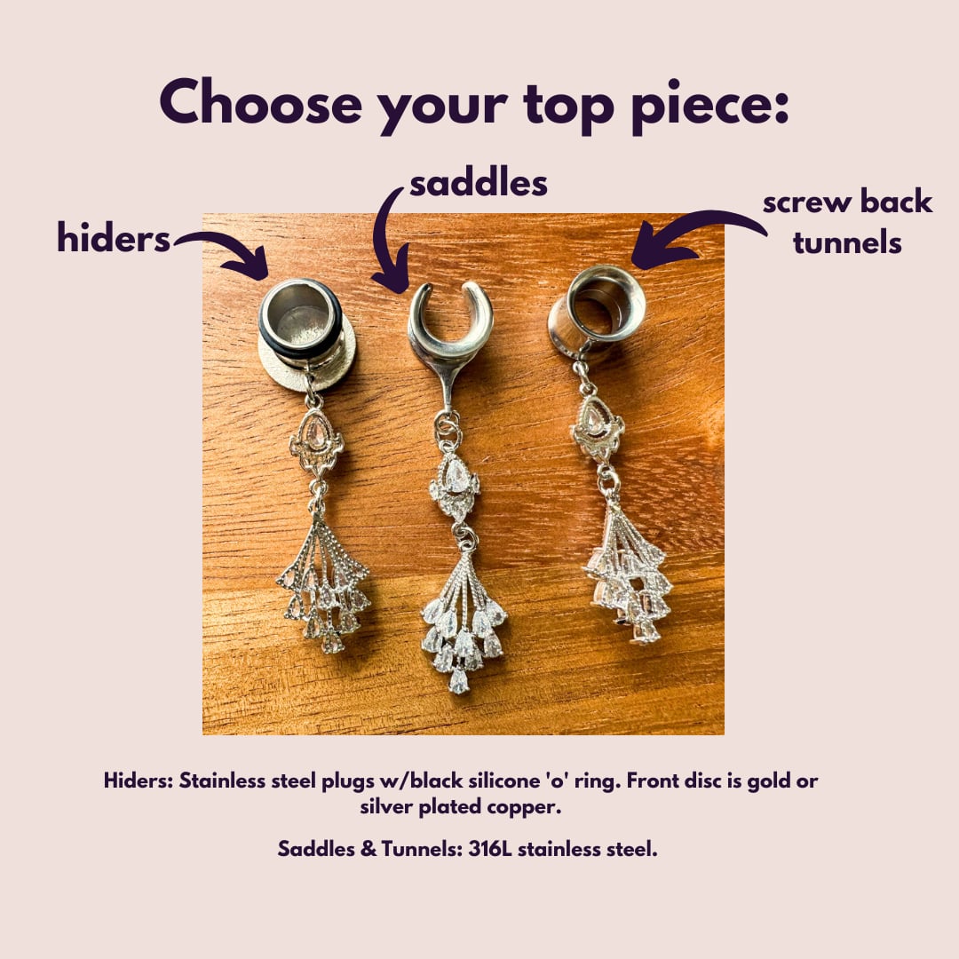 Silver Cz Embellished Dangles