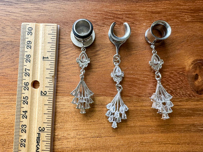 Silver Cz Embellished Dangles