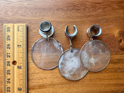 Silver Flat Pearl Dangles