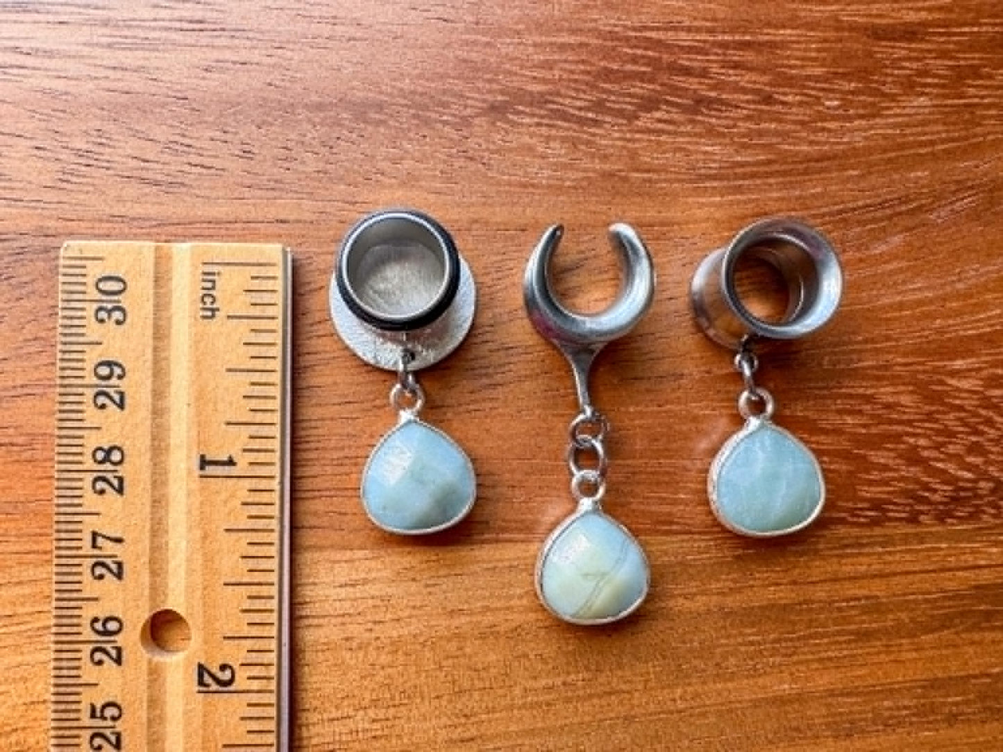 Silver Framed Amazonite Stones
