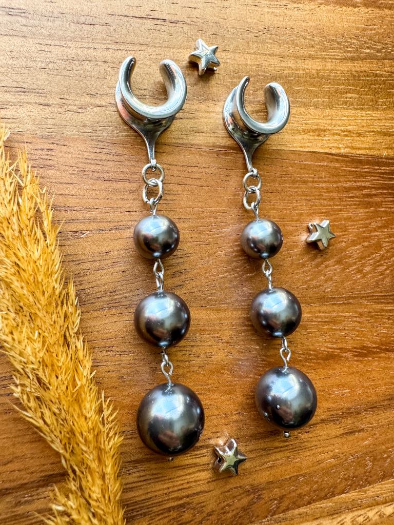Silver & Gray Faux Pearls