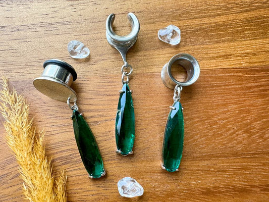 Silver & Green Elegant Tears