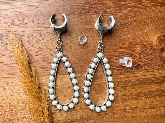 Silver "Ivory Mirage" Dangles