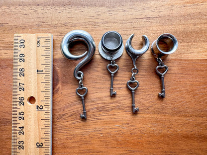 Silver "Key to My Heart" Dangles