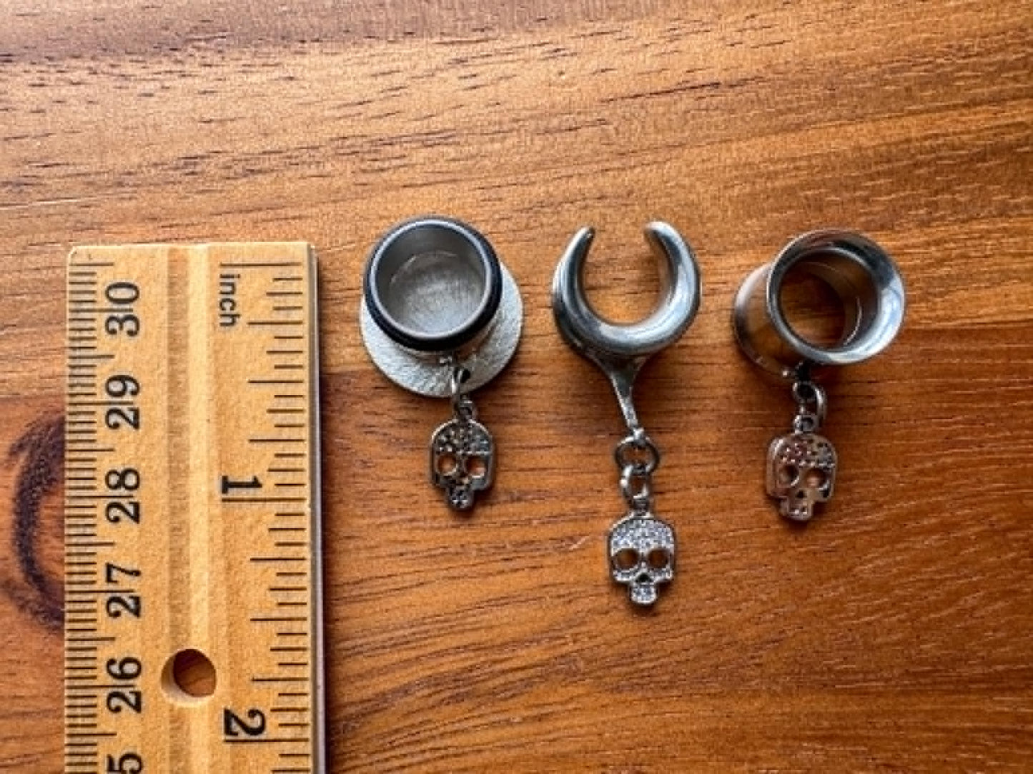 Silver Mini Zircon Skulls