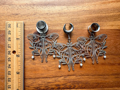 Silver "Moonlit Meadow Moths"