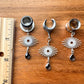Silver Radiant Eyes & Gemstone Dangles