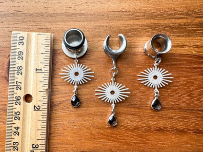 Silver Radiant Eyes & Gemstone Dangles