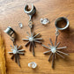Silver Stars With Faux Pearl