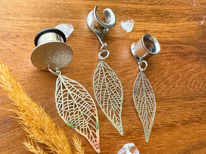 Silver Tone Leaves