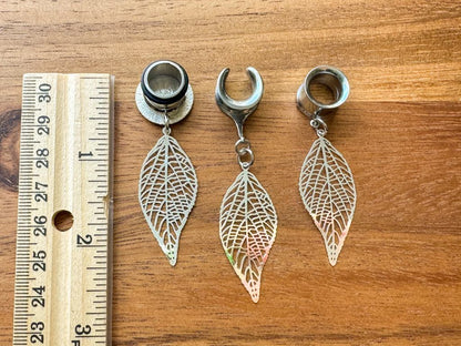 Silver Tone Leaves