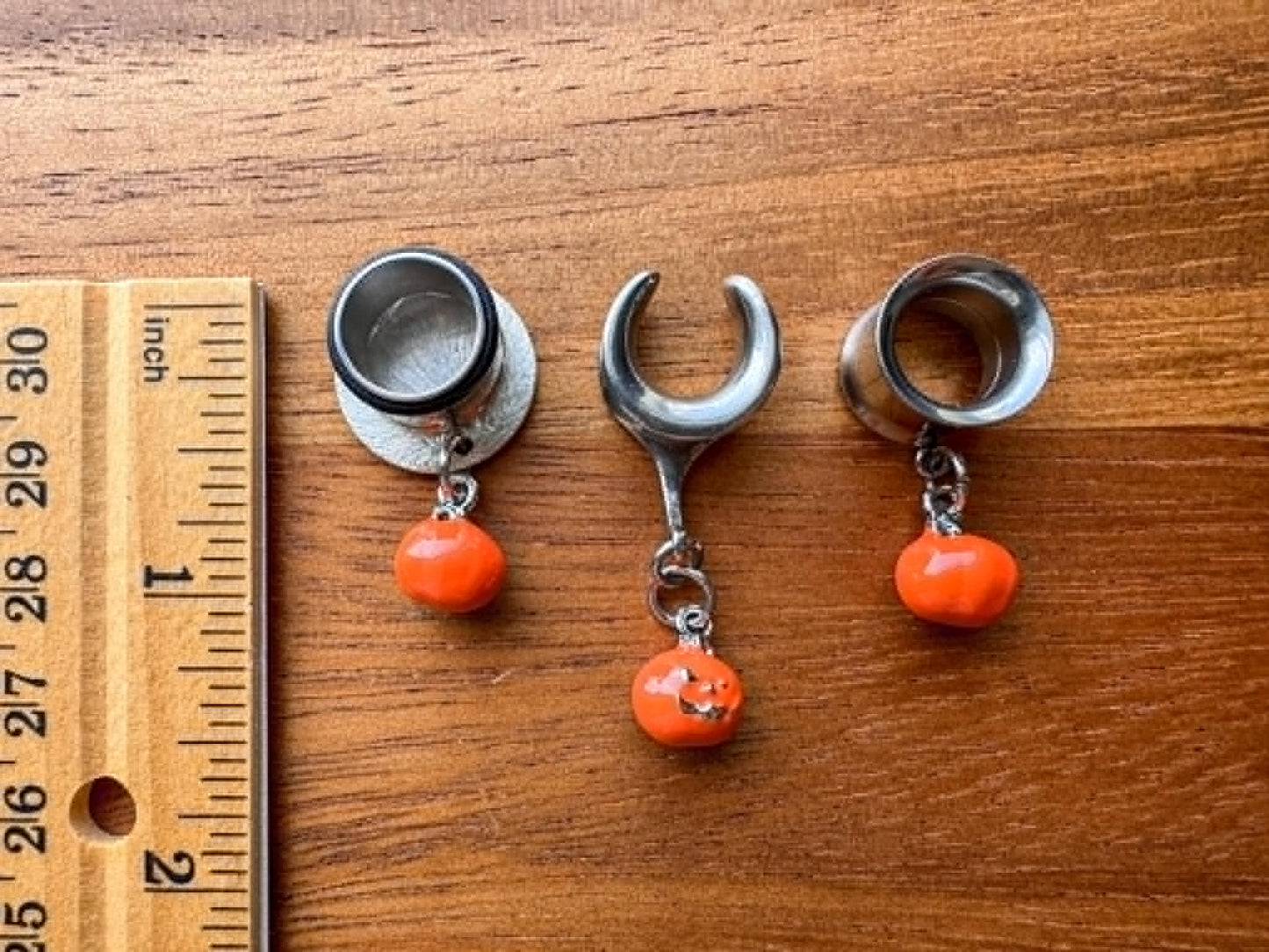 Silver and Orange Jack O Lantern