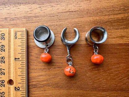 Silver and Orange Jack O Lantern