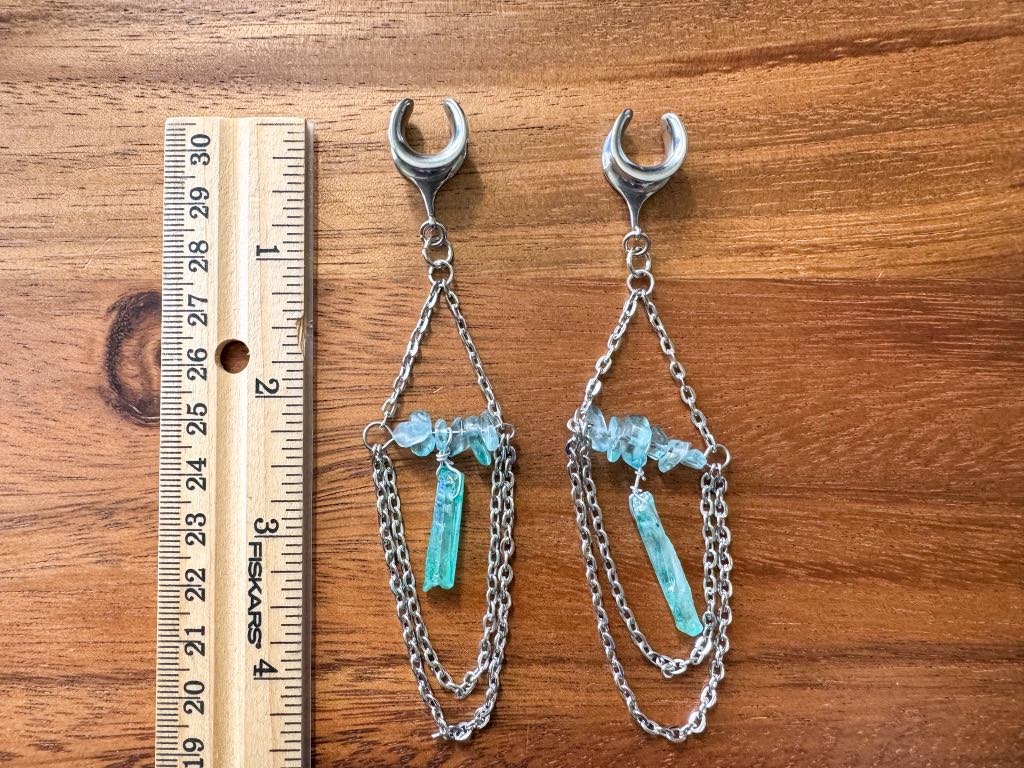 Silver and Teal Faux Jewels