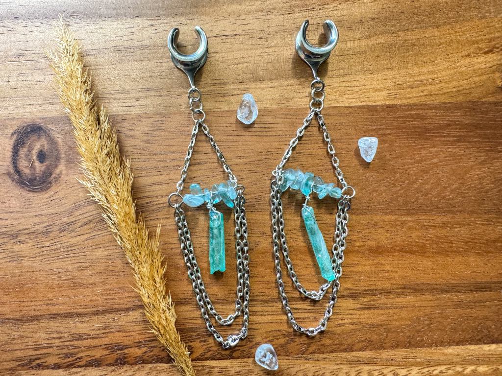 Silver and Teal Faux Jewels