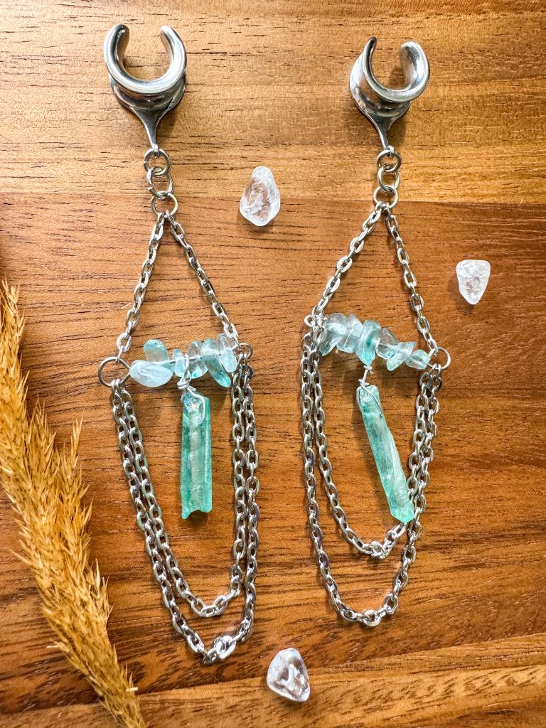 Silver and Teal Faux Jewels