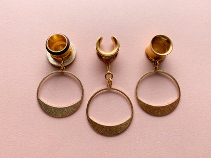 Small Gold Hoop With Brushed Finish