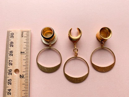 Small Gold Hoop With Brushed Finish