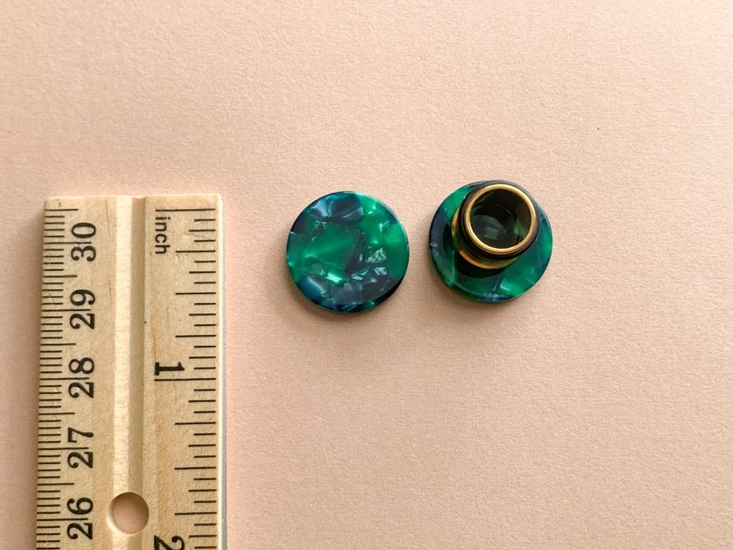 Small Green Marble Studs