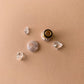 Small Pink & White Marble Studs