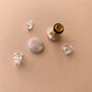 Small Pink & White Marble Studs