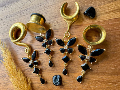 Small Black & Gold Butterflies