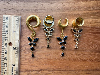 Small Black & Gold Butterflies