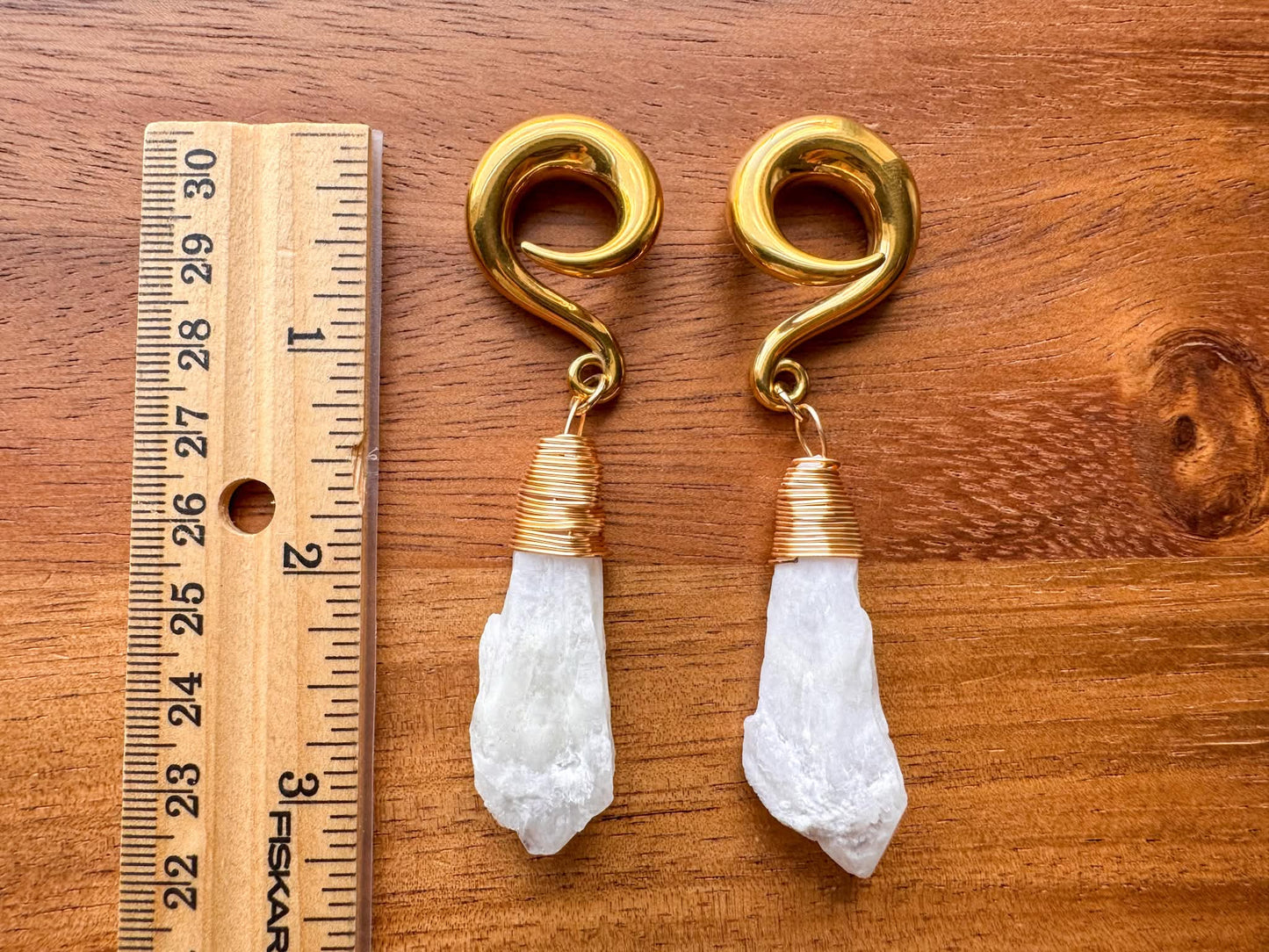 Snow Quartz Dangles