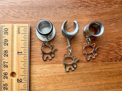 Stainless Steel Cat Dangles
