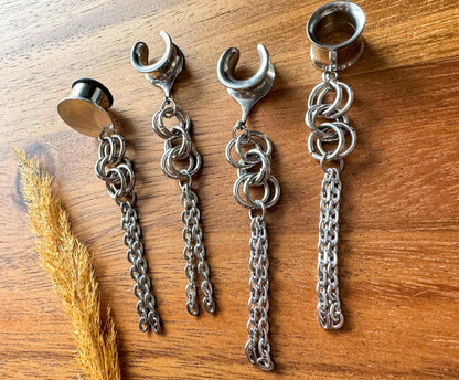 Steel Links & Chains Plug Earrings