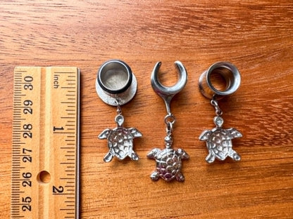 Steel Sea Turtle Dangles