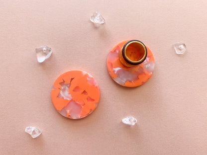 Orange and White Studs