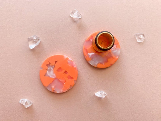 Orange and White Studs
