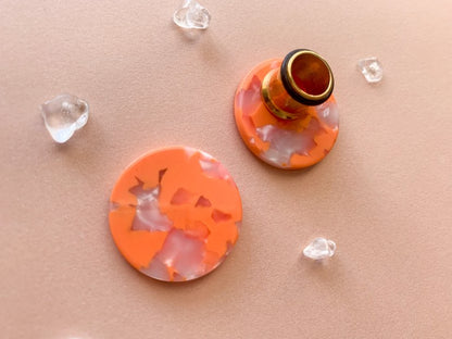 Orange and White Studs