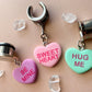Silver Mismatched Conversation Hearts